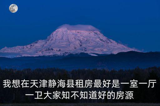 我想在天津靜?？h租房最好是一室一廳一衛(wèi)大家知不知道好的房源