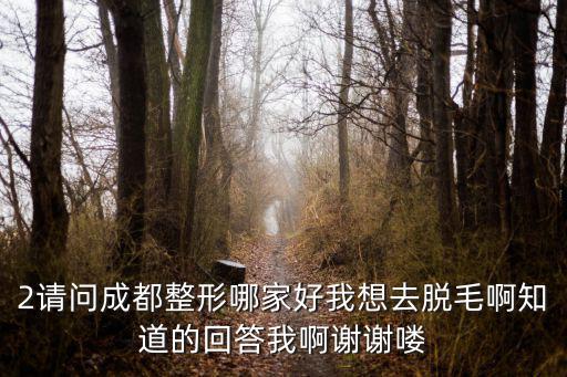 2請(qǐng)問成都整形哪家好我想去脫毛啊知道的回答我啊謝謝嘍