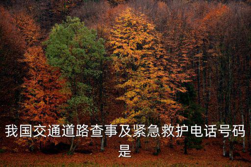 我國交通道路查事及緊急救護電話號碼是