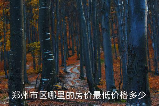 鄭州市區(qū)哪里的房價(jià)最低價(jià)格多少