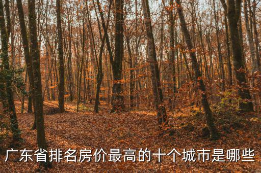 廣東省排名房?jī)r(jià)最高的十個(gè)城市是哪些