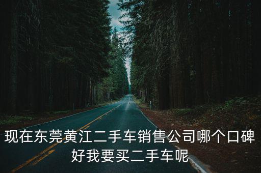 現(xiàn)在東莞黃江二手車銷售公司哪個(gè)口碑好我要買(mǎi)二手車呢