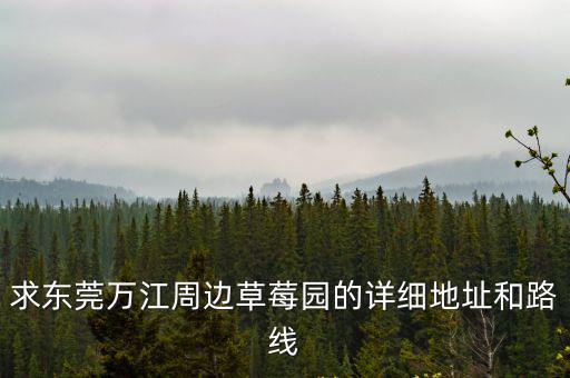 東莞大朗哪里有草莓園，東莞哪有草莓地可以摘草莓