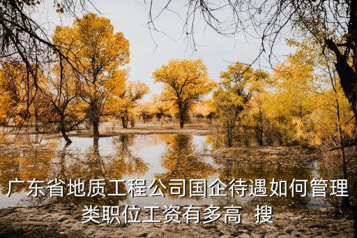 廣州地質勘察工資多少，廣東有色金屬地質勘察局工程勘察設計院的待遇