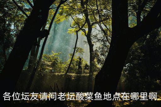 各位壇友請(qǐng)問老壇酸菜魚地點(diǎn)在哪里啊