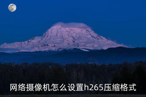 網絡攝像機怎么設置h265壓縮格式