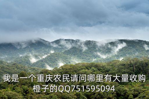 我是一個(gè)重慶農(nóng)民請(qǐng)問(wèn)哪里有大量收購(gòu)橙子的QQ751595094