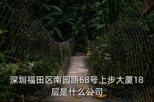 深圳福田區南園路68號上步大廈18層是什么公司