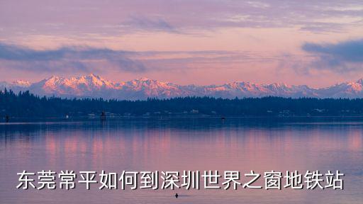 東莞常平如何到深圳世界之窗地鐵站