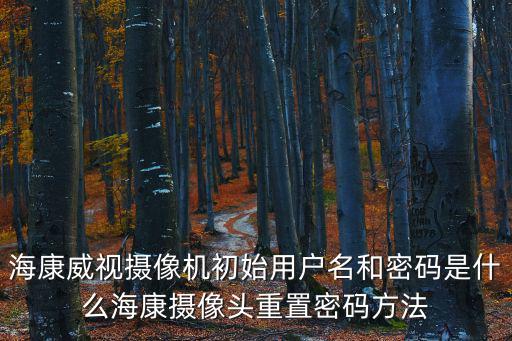 海康威視攝像機初始用戶名和密碼是什么海康攝像頭重置密碼方法