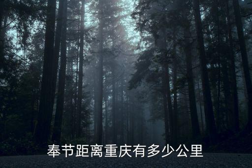 奉節距離重慶有多少公里