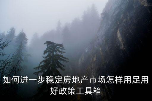 如何進(jìn)一步穩(wěn)定房地產(chǎn)市場(chǎng)怎樣用足用好政策工具箱