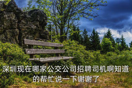 深圳現在哪家公交公司招聘司機啊知道的幫忙說一下謝謝了