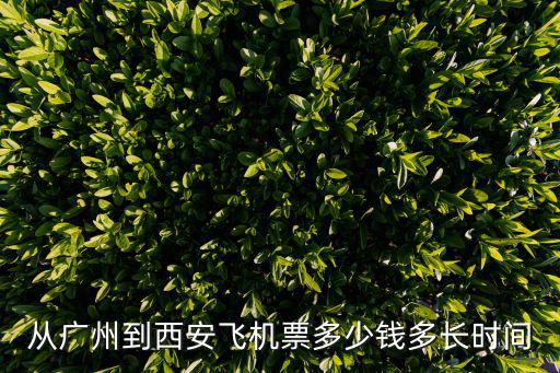 廣州到西安費(fèi)用大概多少費(fèi)用多少，從廣州坐飛機(jī)到西安要多少錢