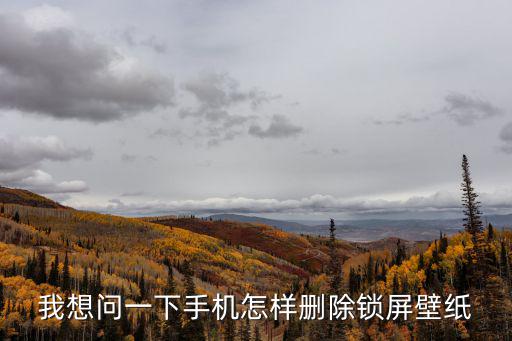 我想問一下手機(jī)怎樣刪除鎖屏壁紙