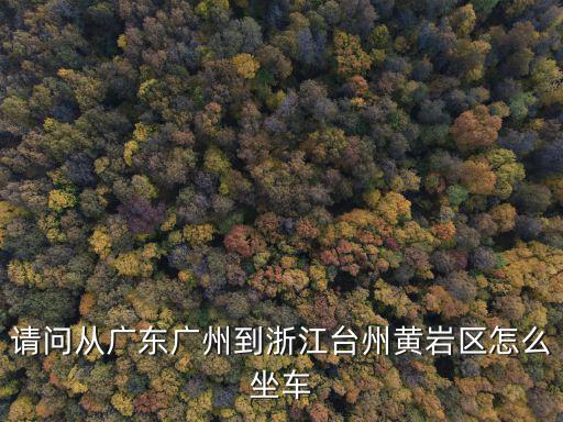 請問從廣東廣州到浙江臺州黃巖區怎么坐車