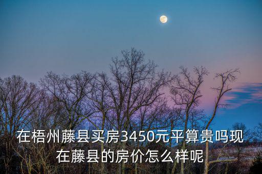 在梧州藤縣買房3450元平算貴嗎現在藤縣的房價怎么樣呢