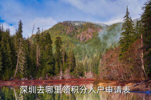 深圳去哪里領(lǐng)積分入戶申請(qǐng)表