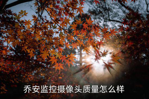 喬安監(jiān)控攝像頭質量怎么樣