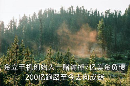 金立手機創始人一賭輸掉7億美金負債200億跑路至今去向成謎