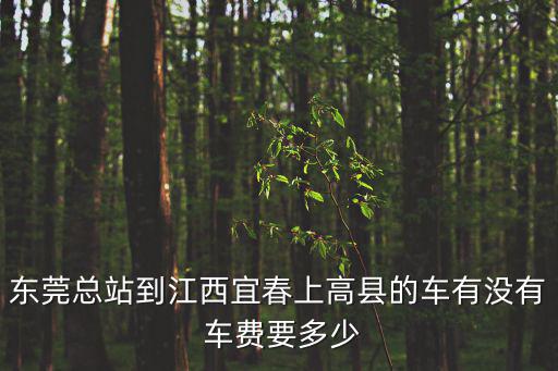 東莞總站到江西宜春上高縣的車有沒有 車費(fèi)要多少