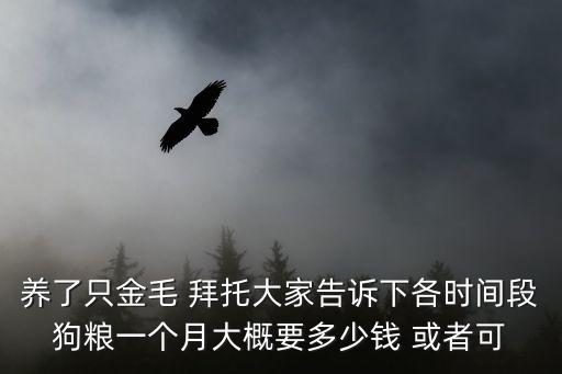 狗一般喂多少錢一只，大型幼犬犬糧一般在多少價位
