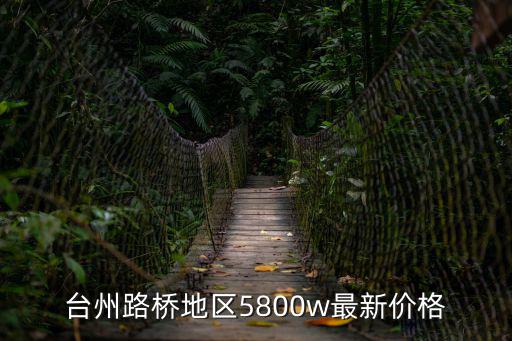 臺州路橋地區5800w最新價格