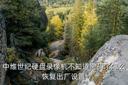 中維世紀(jì)硬盤錄像機(jī)不知道密碼了怎么恢復(fù)出廠設(shè)置