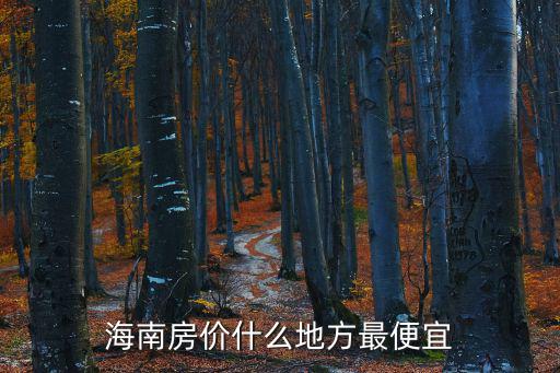 海南房?jī)r(jià)什么地方最便宜