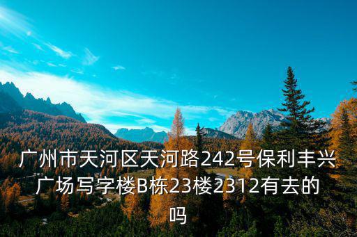 廣州市天河區(qū)天河路242號保利豐興廣場寫字樓B棟23樓2312有去的嗎