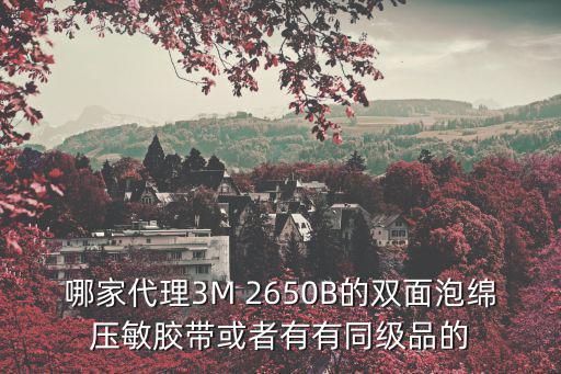 哪家代理3M 2650B的雙面泡綿壓敏膠帶或者有有同級品的