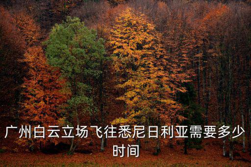 廣州白云立場(chǎng)飛往悉尼日利亞需要多少時(shí)間