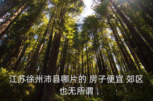 江蘇徐州沛縣哪片的 房子便宜 郊區(qū)也無(wú)所謂