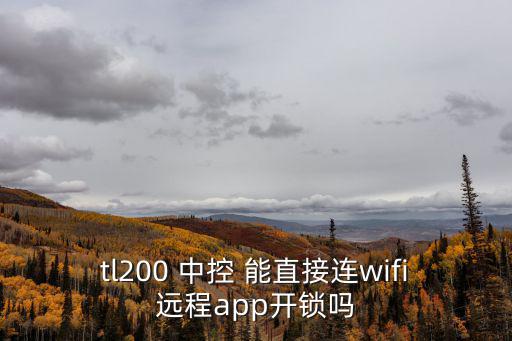 tl200 中控 能直接連wifi遠程app開鎖嗎