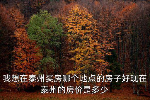 我想在泰州買房哪個(gè)地點(diǎn)的房子好現(xiàn)在泰州的房價(jià)是多少