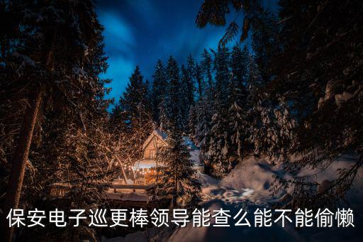 保安電子巡更棒領(lǐng)導(dǎo)能查么能不能偷懶