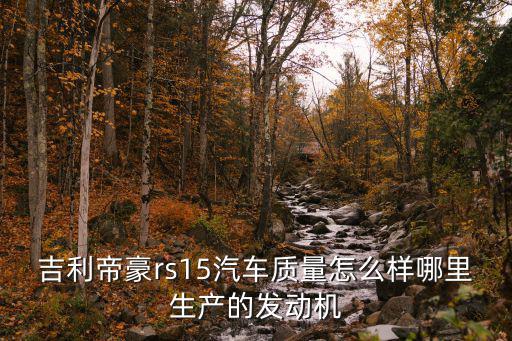 吉利帝豪rs15汽車(chē)質(zhì)量怎么樣哪里生產(chǎn)的發(fā)動(dòng)機(jī)