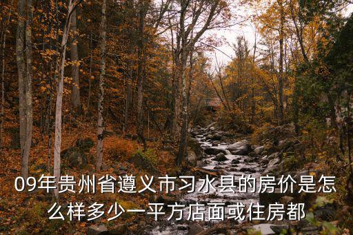 09年貴州省遵義市習水縣的房價是怎么樣多少一平方店面或住房都