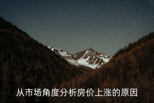 從市場角度分析房價上漲的原因