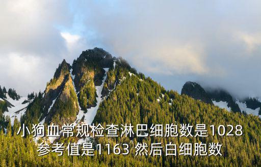 狗狗紅細胞多少正常值，小狗血常規檢查淋巴細胞數是1028參考值是1163 然后白細胞數
