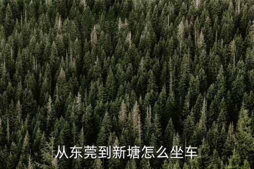 從東莞到新塘怎么坐車(chē)