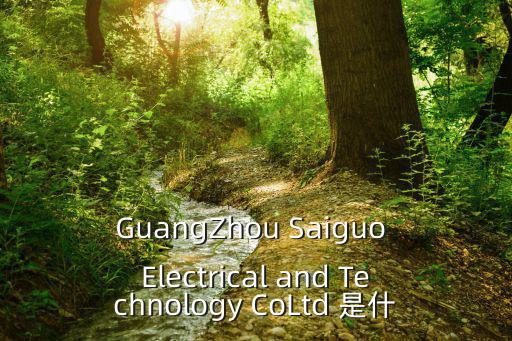 GuangZhou Saiguo Electrical and Technology CoLtd 是什