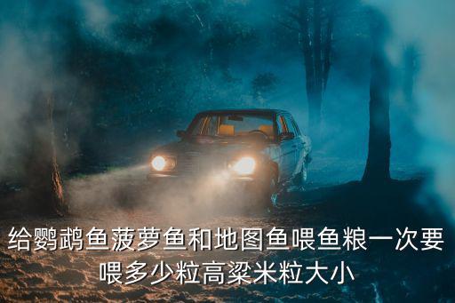給鸚鵡魚菠蘿魚和地圖魚喂魚糧一次要喂多少粒高粱米粒大小