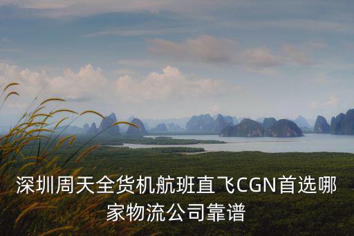 深圳周天全貨機航班直飛CGN首選哪家物流公司靠譜