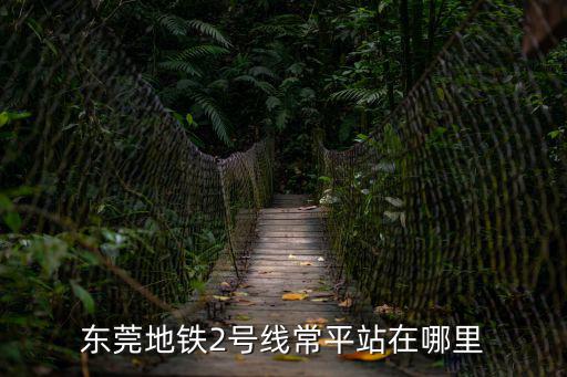 東莞地鐵2號線常平站在哪里