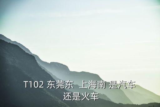 T102 東莞東  上海南 是汽車 還是火車