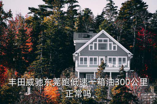 豐田威馳東莞跑低速一箱油300公里正常嗎