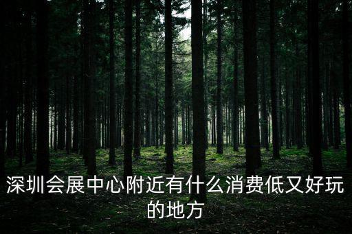 深圳展會周邊有什么生意可做，會展中心周圍適合干什么
