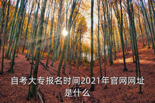 自考大專報(bào)名時(shí)間2021年官網(wǎng)網(wǎng)址是什么