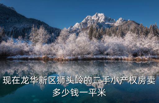 現在龍華新區獅頭嶺的二手小產權房賣多少錢一平米